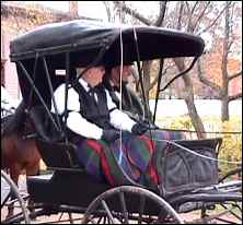 Actor Fritz Klein Rides to Lincoln Depot