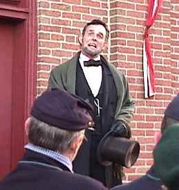 Actor Fritz Klein Reenacts Lincoln's Farewell Address