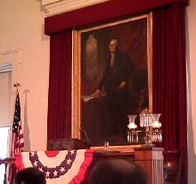 Lecturn in Representatives Hall, Old State Capitol, Springfield, Illinois