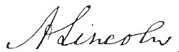 Signature of Abraham Lincoln
